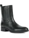 Geox Zip-fastening Leather Boots In Black