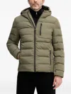 Geox Zip-pockets Padded Jacket In Green
