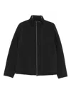 Geox Zip-up Lightweight Jacket In Black