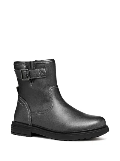 Geox Kids' Zip-up Ankle Boots In Grey