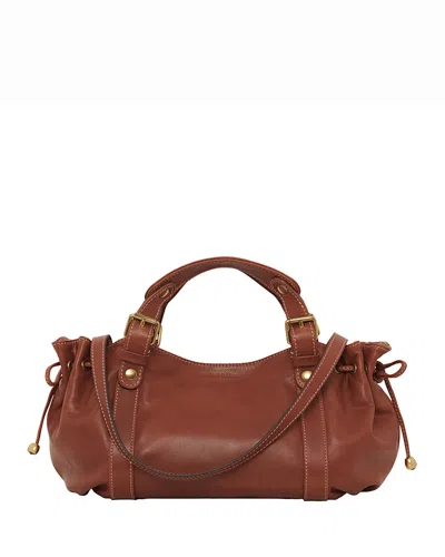 Gerard Darel 12h Leather Handbag In Brown