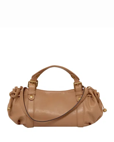 Gerard Darel 12h Leather Handbag In Brown