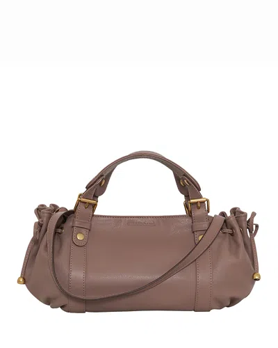 Gerard Darel 12h Leather Handbag In Brown
