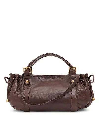 Gerard Darel 12h Medium Leather Handbag In Brown
