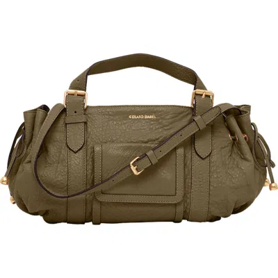 Gerard Darel 18h Leather Shoulder Bag In Green
