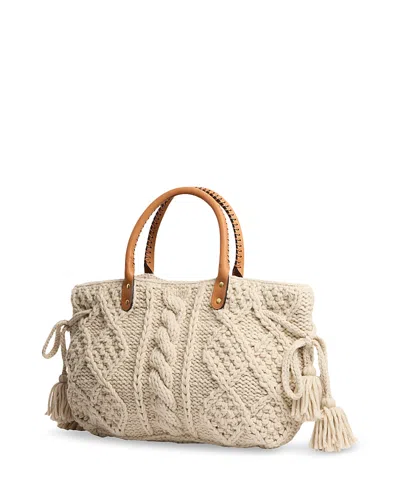 Gerard Darel 24 Gd Marilyn Knit Handbag In Natural