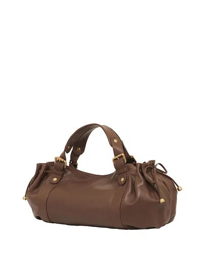 Gerard Darel 24h Large Leather Handbag In Brown