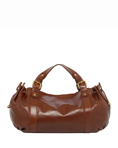 Gerard Darel 24h Leather Handbag In Brown