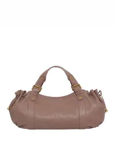 Gerard Darel 24h Leather Handbag In Brown