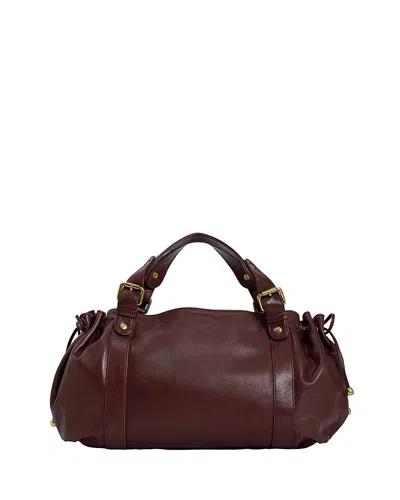 Gerard Darel 24h Leather Handbag In Burgundy