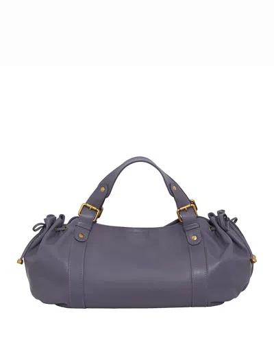 Gerard Darel 24h Leather Handbag In Gray