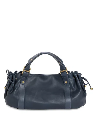 Gerard Darel 24h Leather Handbag In Navy