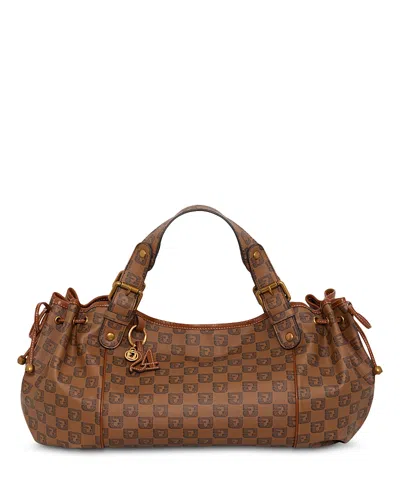 Gerard Darel 24h Monogram Canvas Handbag In Brown