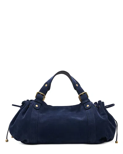 Gerard Darel 24h Suede Duffel Bag In Ink
