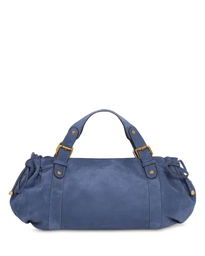 Gerard Darel 24h Suede Handbag In Blue