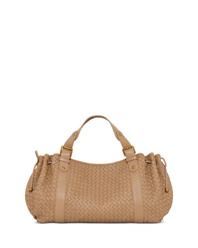 Gerard Darel 24h Woven Leather Handbag In Brown