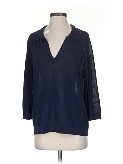 Pre-owned Gerard Darel 3/4 Sleeve Blouse In Blue