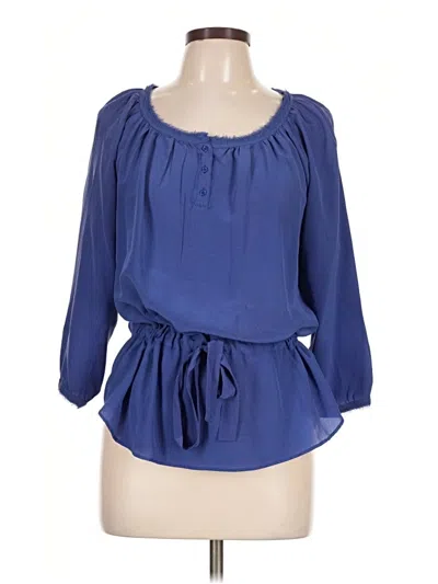 Pre-owned Gerard Darel 3/4 Sleeve Blouse In Blue