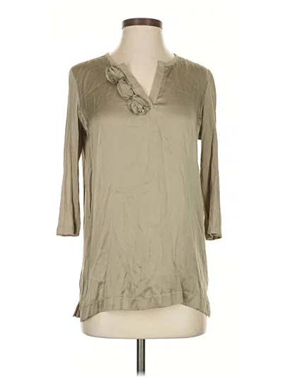 Pre-owned Gerard Darel 3/4 Sleeve Blouse In Tan