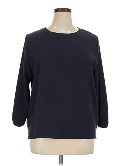 Pre-owned Gerard Darel 3/4 Sleeve Top Blue Boatneck Tops