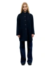 Gerard Darel Agna Virgin Wool Coat In Blue