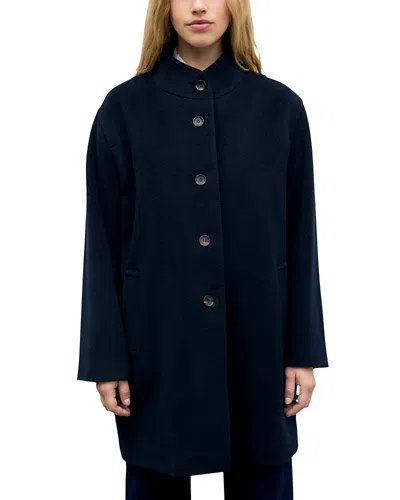 Gerard Darel Aira Wool Car Coat In Blue