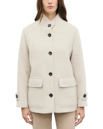 Gerard Darel Alay High Collar Flap Pocket Coat In Multi