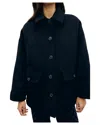 Gerard Darel Alee Wool Blend Coat In Black