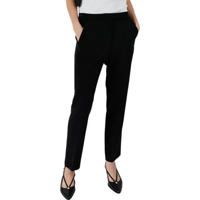 Gerard Darel Alya Tailored Mid Rise Pants In Black