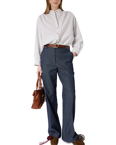 Gerard Darel Amora Straight Leg Pants In Blue