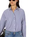Gerard Darel Ana Button Front Shirt In Blue