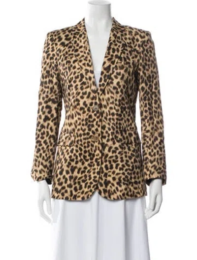 Pre-owned Gerard Darel Animal Print Blazer In Brown