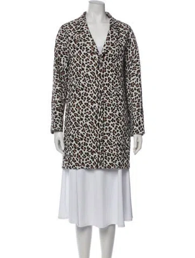 Pre-owned Gerard Darel Animal Print Coat In Neutral