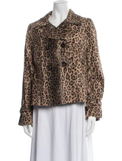 Pre-owned Gerard Darel Animal Print Jacket In Neutrals