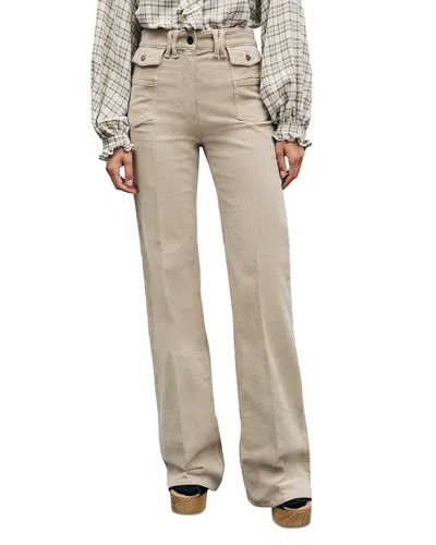 Gerard Darel Anna Corduroy Jeans In Beige In Neutral