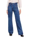 Gerard Darel Anna High Waist Flare Jeans In Blue In Blue