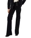 Gerard Darel Anna Monogrammed Flared Jeans In Navy In Blue