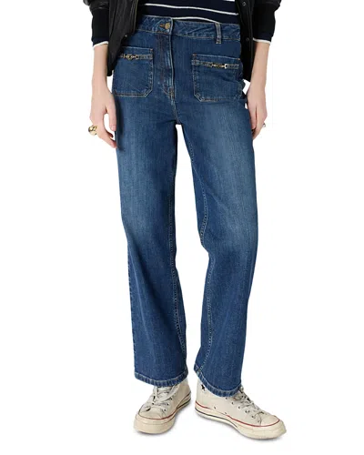 Gerard Darel Arlina Mid Rise Jeans In Blue
