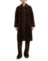 Gerard Darel Asta Long Teddy Coat In Multi