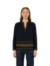 Gerard Darel Aurelie Embroidered Pattern Blouse In Black