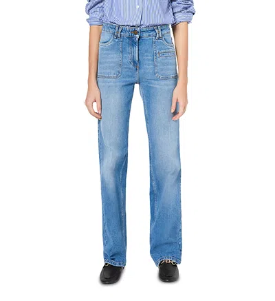 Gerard Darel Ava Straight Jeans In Blue