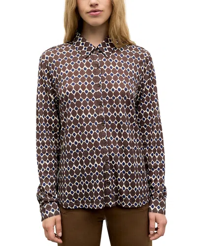 Gerard Darel Babs Print Button Front Shirt In Multi