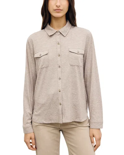 Gerard Darel Barba Straight Shirt In Neutral