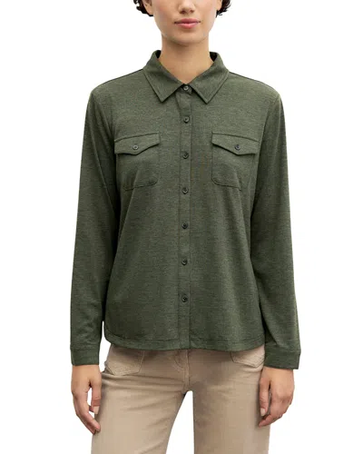 Gerard Darel Barba Straight Shirt In Green