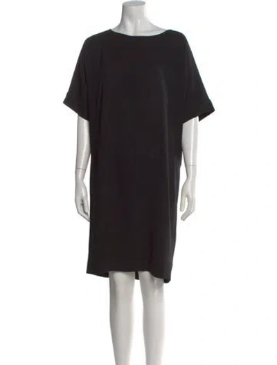 Pre-owned Gerard Darel Bateau Neckline Knee-length Dress In Black