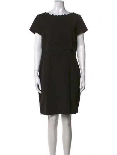 Pre-owned Gerard Darel Bateau Neckline Knee-length Dress In Black