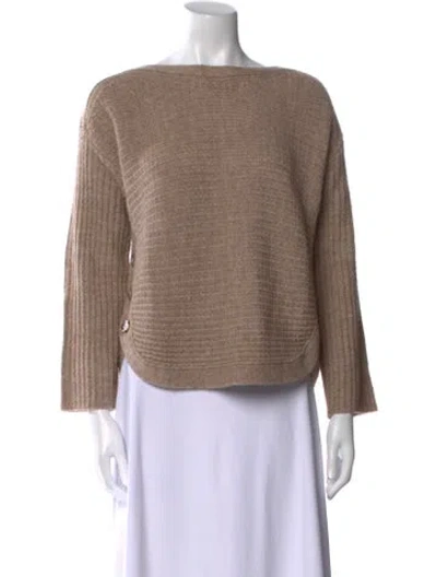 Pre-owned Gerard Darel Bateau Neckline Sweater In Neutral