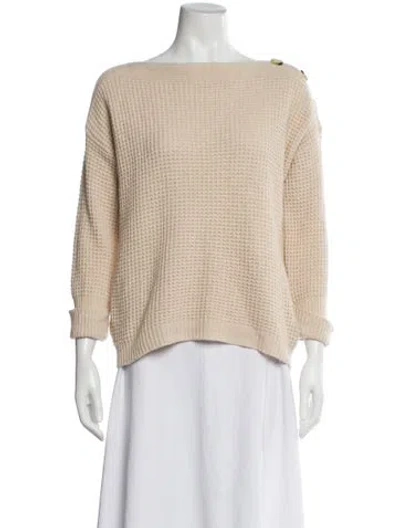 Pre-owned Gerard Darel Bateau Neckline Sweater In Neutral