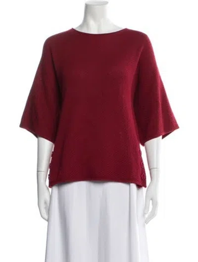 Pre-owned Gerard Darel Bateau Neckline Sweater In Red