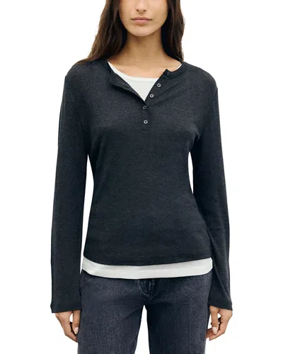 Gerard Darel Becca Layered Tee In Blue
